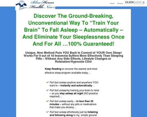 Natural Insomnia Program – Blue Heron Health News